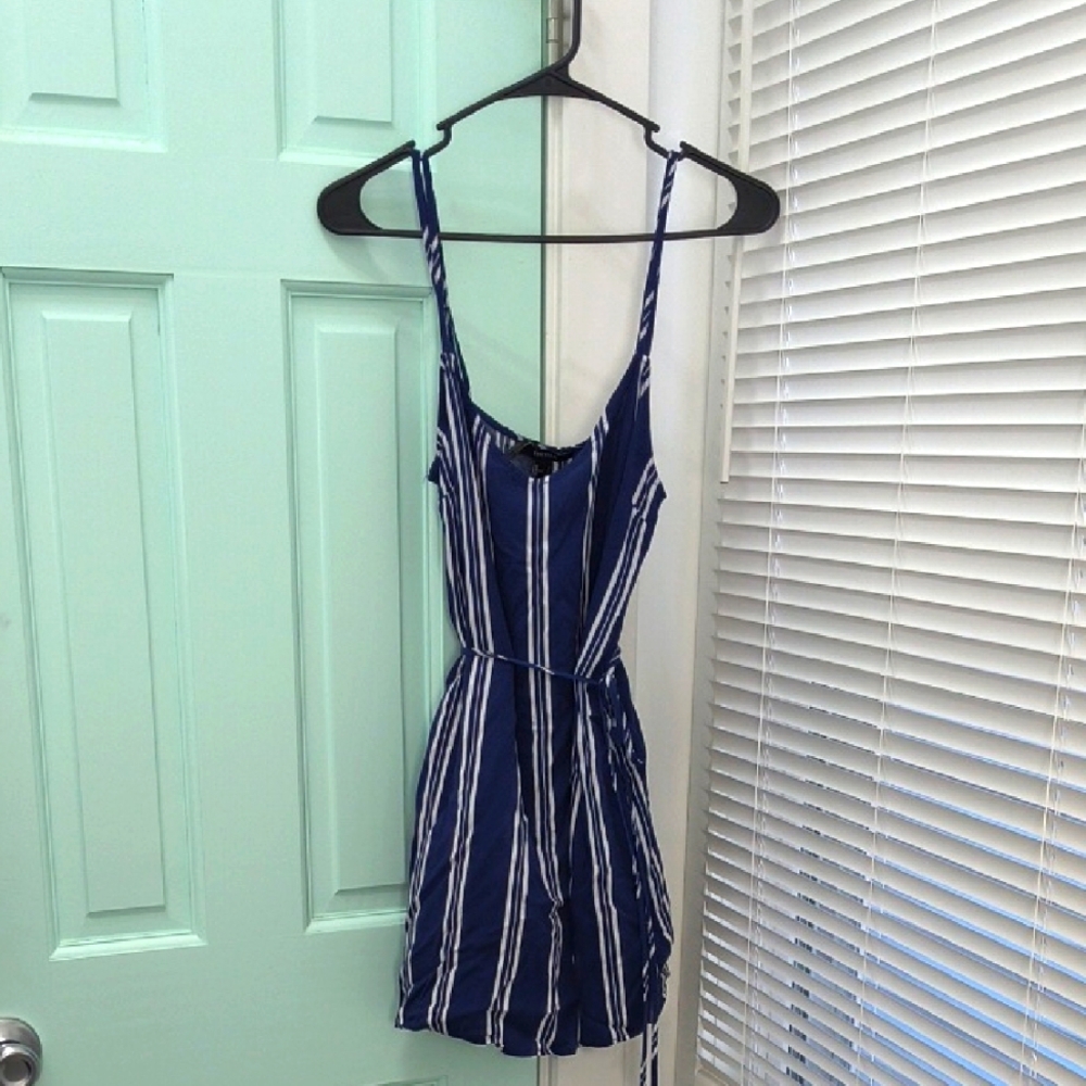 Forever 21 Navy and White Striped Dress